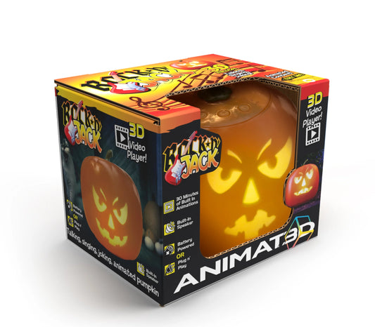 Rockin Jack Talking Animated Pumpkin with Built in Video Projector & Speaker Plug'N Play