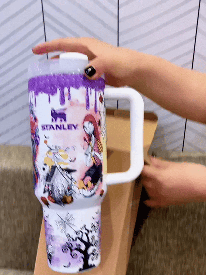 Sip Spooky, Stay Icy – Sally x Jack Tumbler