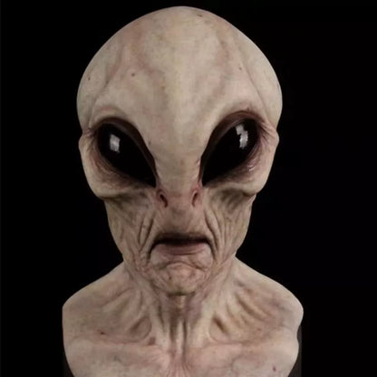 Customizable Halloween Alien Mask Horror Faceless Man Mask Creepy Alien Full Face Latex Helmet Alien Party Funny Cosplay Prop