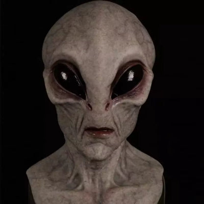 Customizable Halloween Alien Mask Horror Faceless Man Mask Creepy Alien Full Face Latex Helmet Alien Party Funny Cosplay Prop