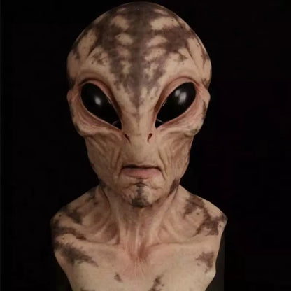 Customizable Halloween Alien Mask Horror Faceless Man Mask Creepy Alien Full Face Latex Helmet Alien Party Funny Cosplay Prop